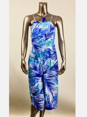 *NWT CLOSING-SALE RALPH LAUREN $165 LEAFVES SUMMER TIE-NECK JUMPSUIT SIZE 10